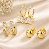 Moon Star Hoop Earring Set