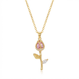 Tulip Pearl Pendant Necklace