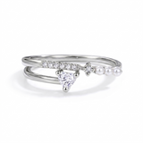 Pink Bow Pearl Open Ring