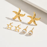Starfish Hoop Earring Set