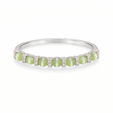 Green Leaf Zircon Open Ring
