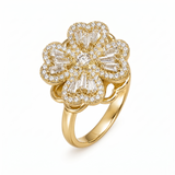 Gold Flower Statement Ring