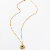 Gold Evil Eye Pendant Necklace
