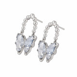 Blue Butterfly Earring Set