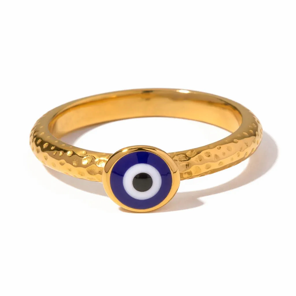 Dainty Evil Eye Band Ring