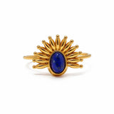 Sunburst Blue Stone Statement Ring