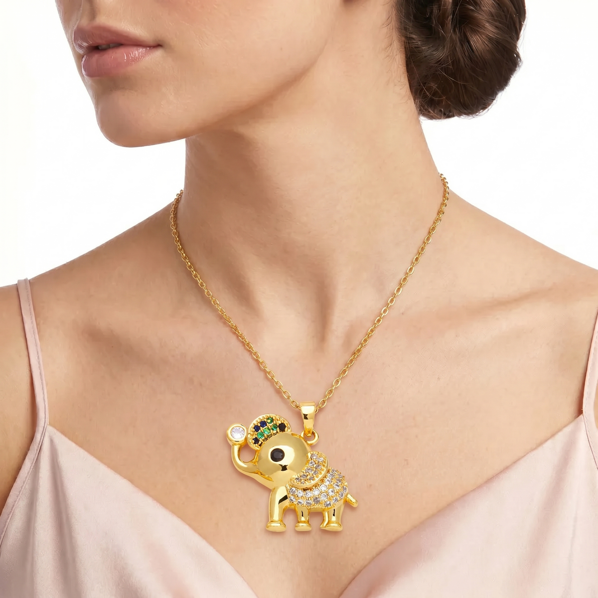 Cute Elephant Pendant Necklace