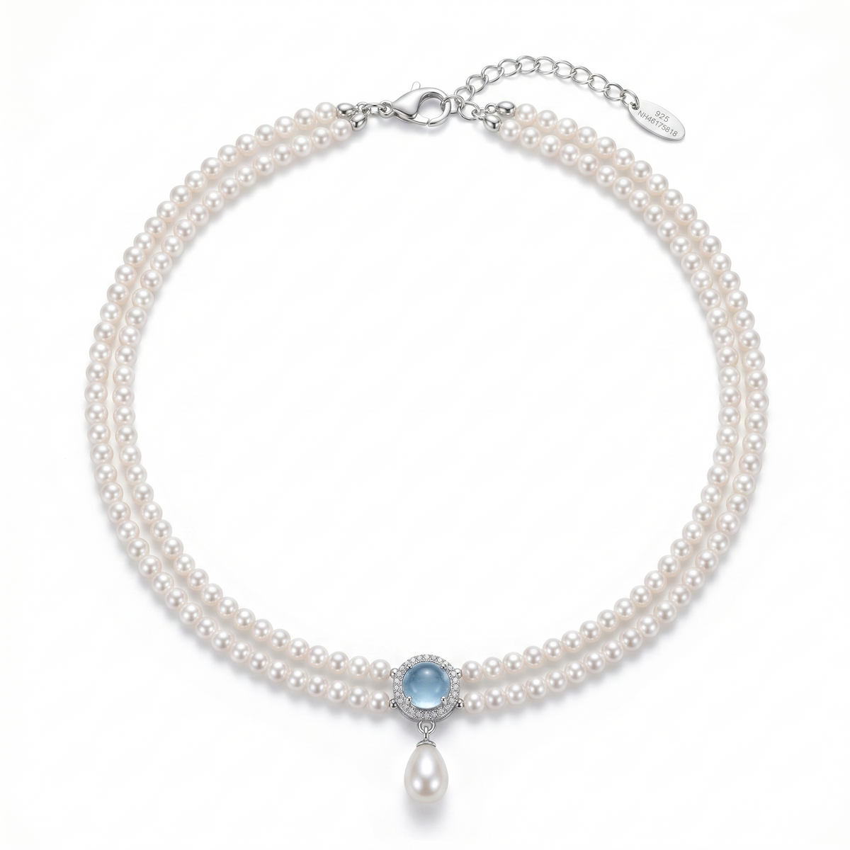 Blue Crystal Butterfly Necklace