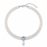 Blue Crystal Butterfly Necklace