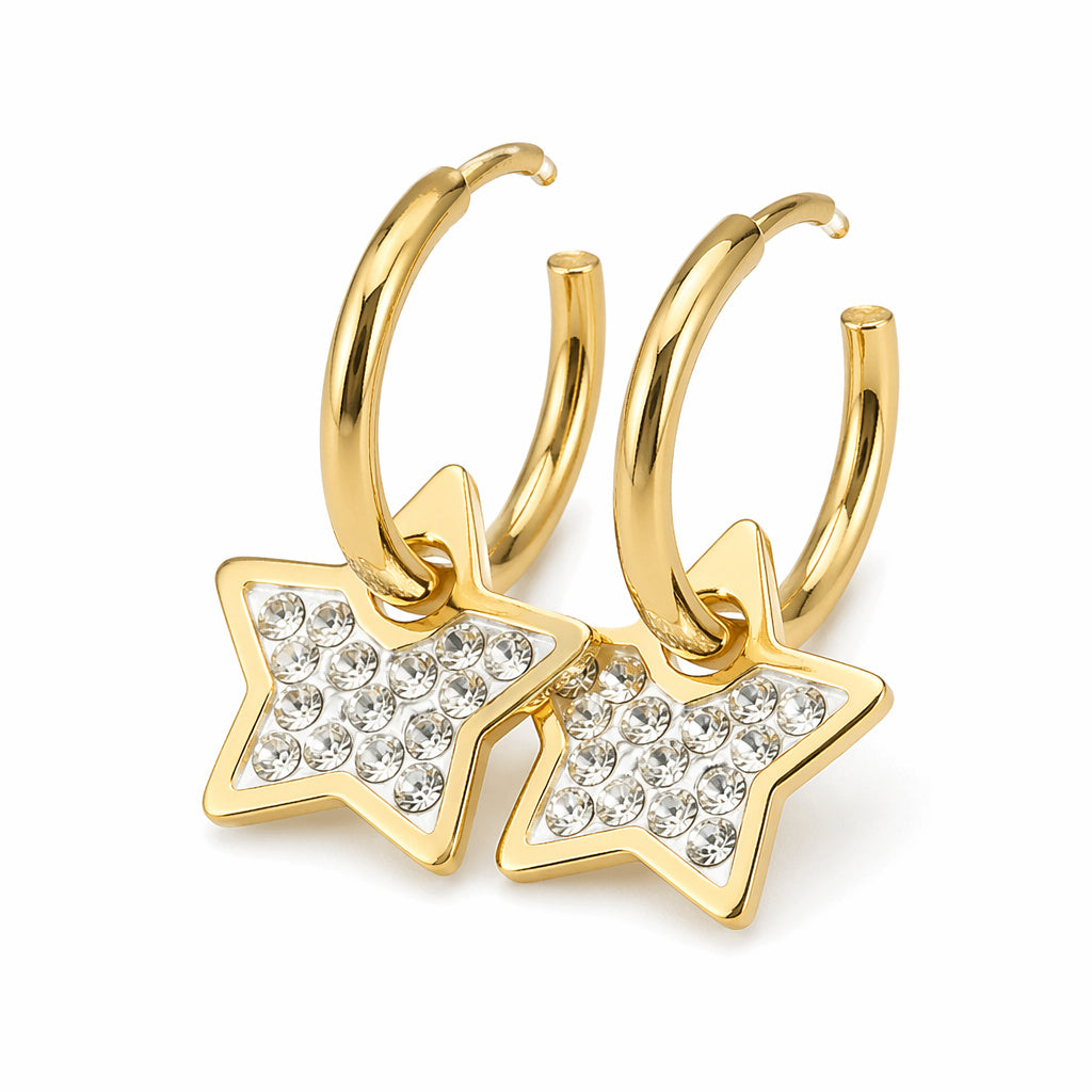 Moon Star Hoop Earring Set