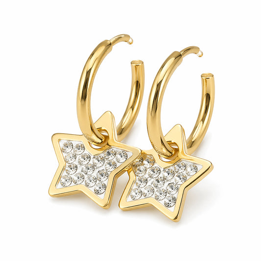 Moon Star Hoop Earring Set