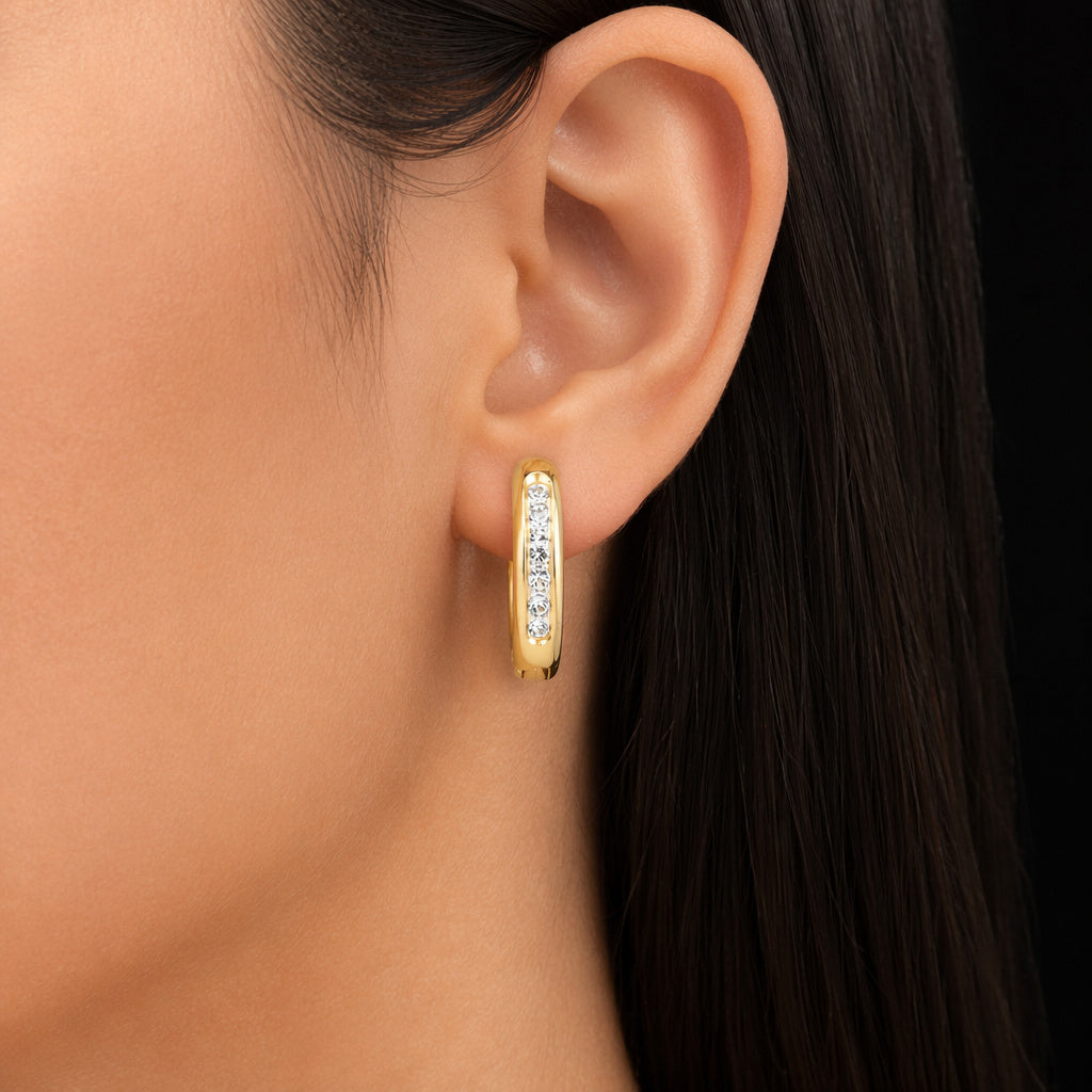 Moon Star Hoop Earring Set