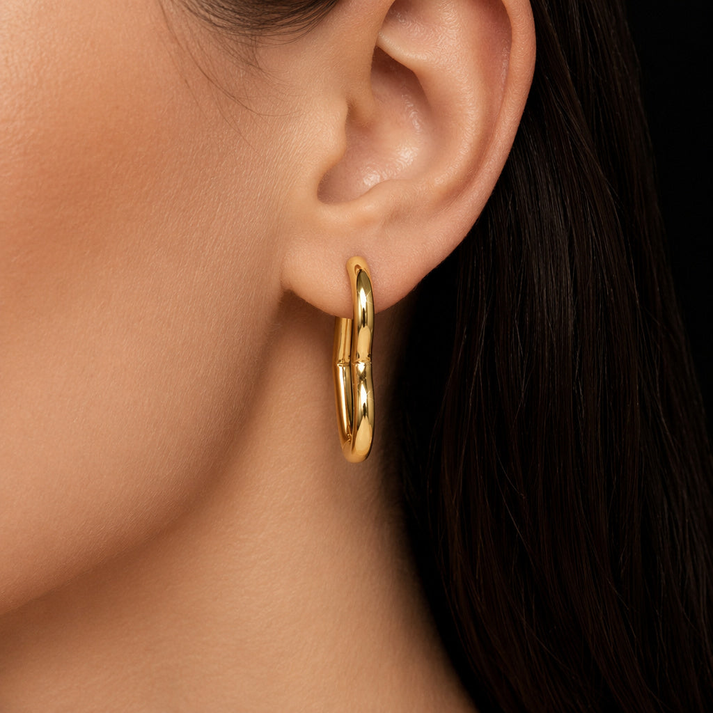 Heart Stud & Hoop Earring Set
