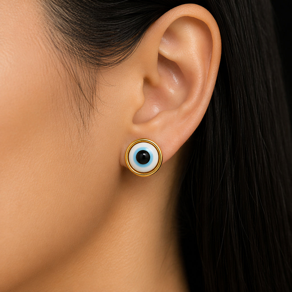 Evil Eye Hoop Earring Set
