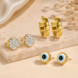 Evil Eye Hoop Earring Set