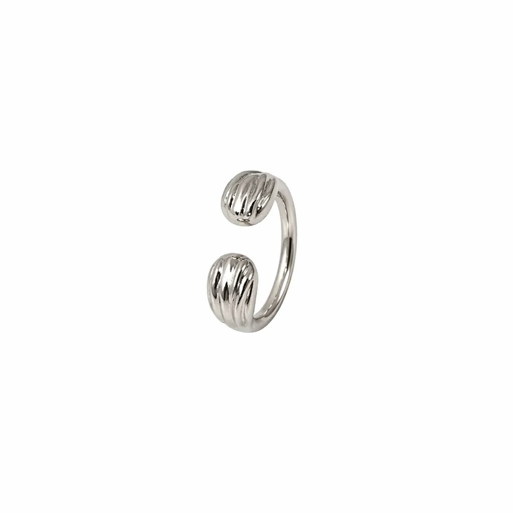 Flower Pearl Zircon Open Ring