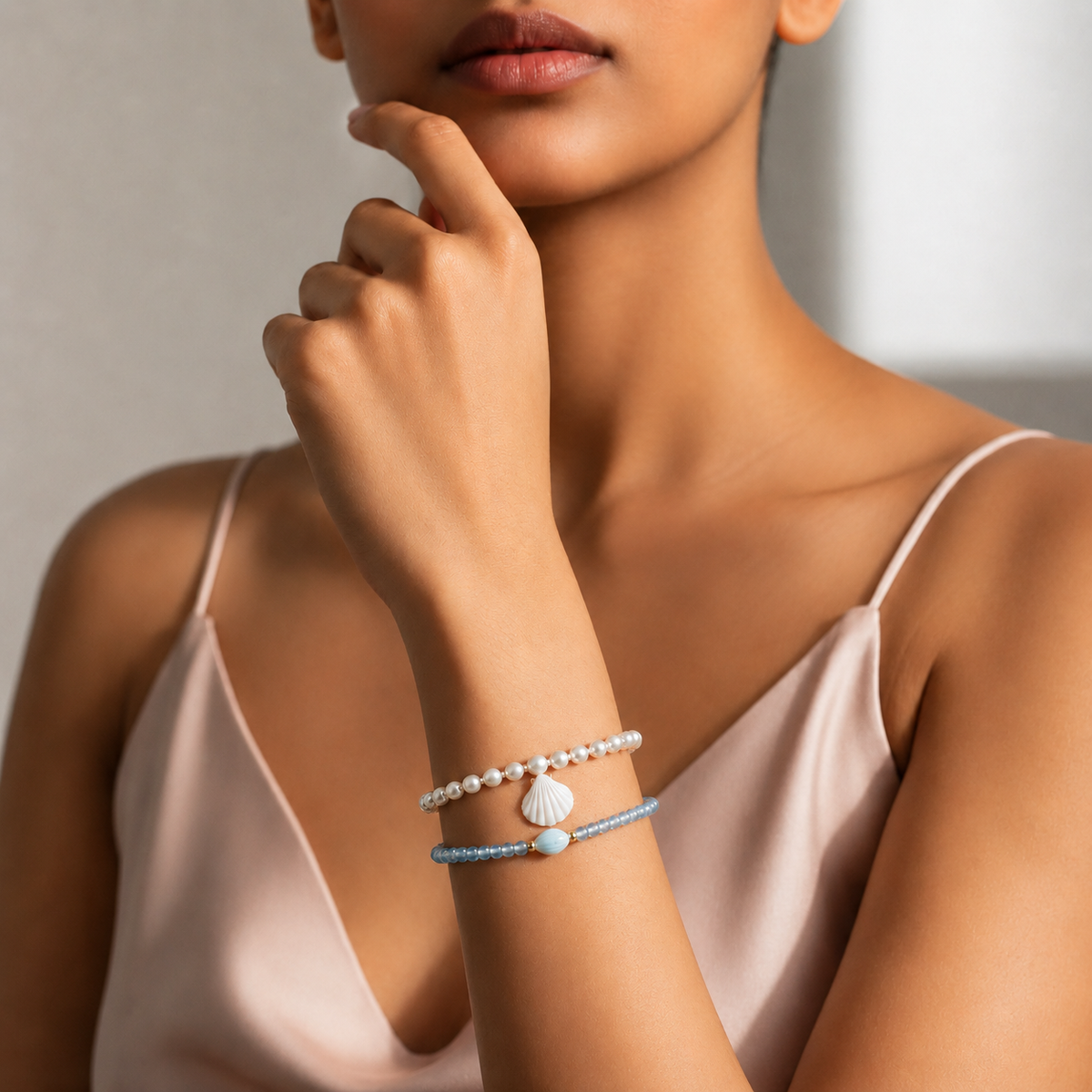 Pearl Shell Beach Bracelet Set