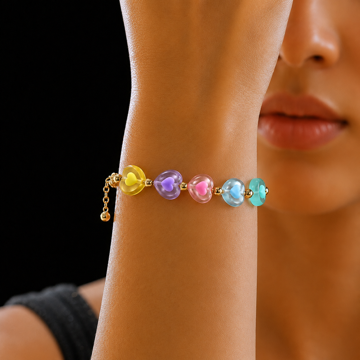 Pastel Bear Charm Bracelet