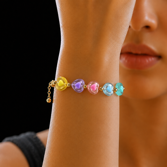 Pastel Bear Charm Bracelet