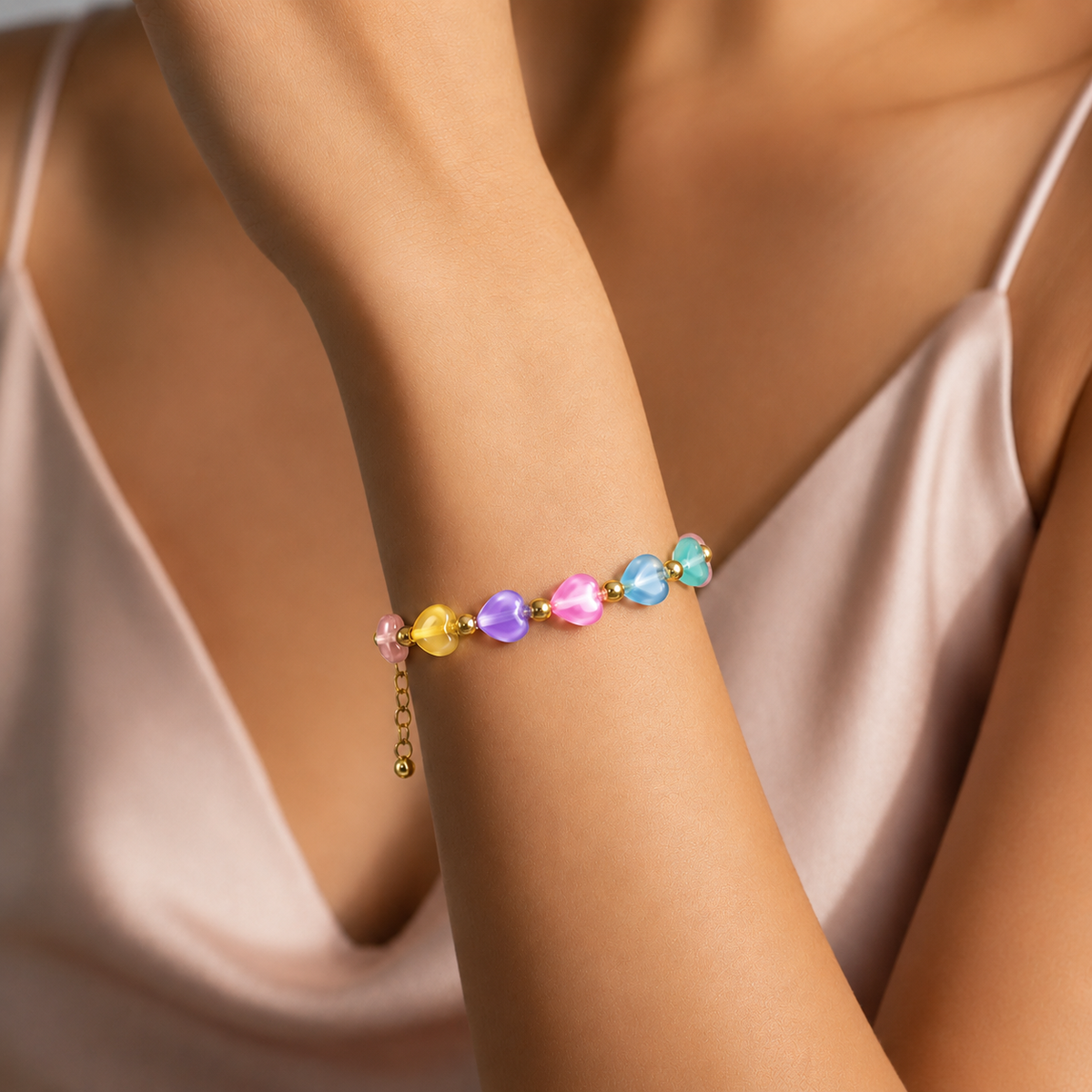 Pastel Bear Charm Bracelet