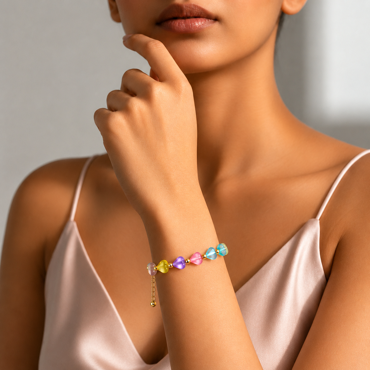 Pastel Bear Charm Bracelet