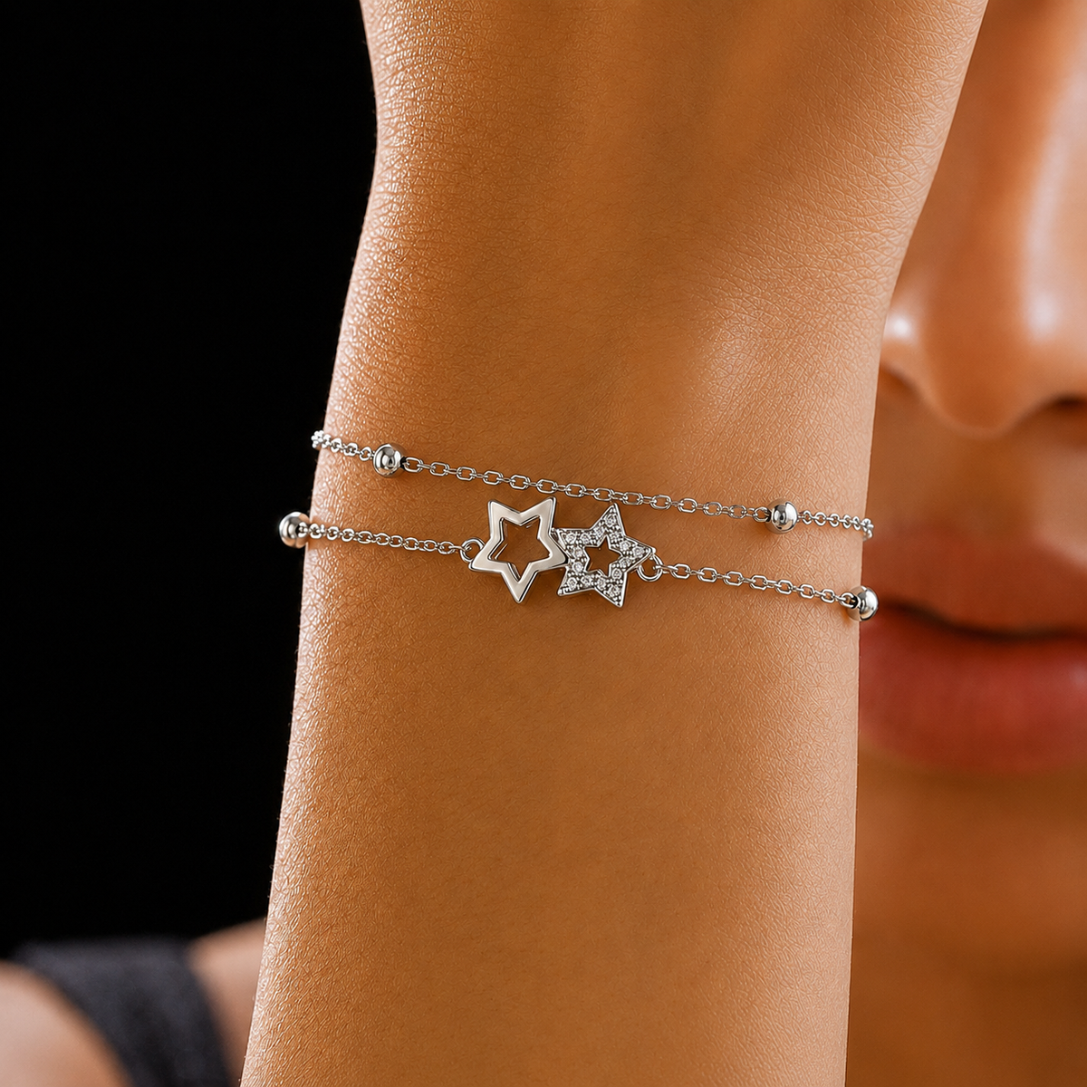 Double Star Crystal Bracelet