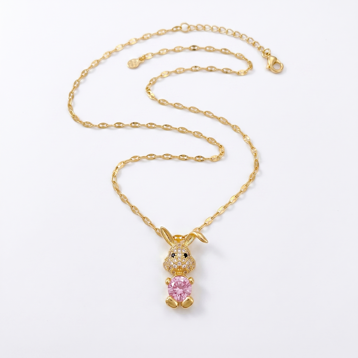 Rabbit Zircon Pendant Necklace