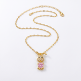 Rabbit Zircon Pendant Necklace