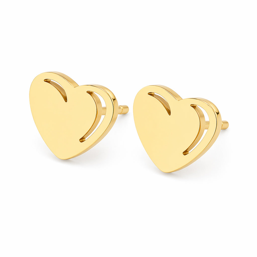 Layered Heart Hoop Earring Set