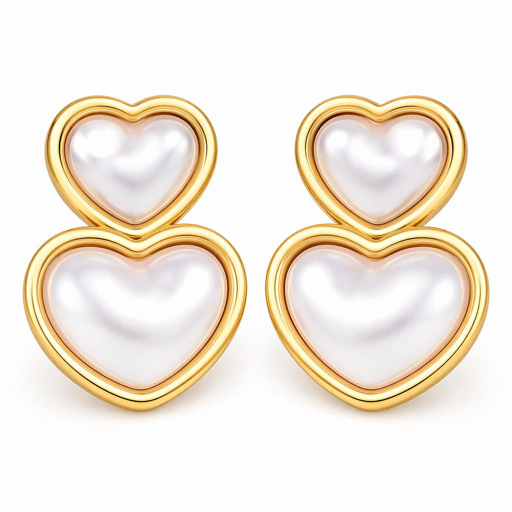 Layered Heart Hoop Earring Set