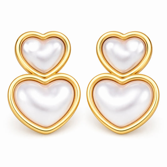 Layered Heart Hoop Earring Set