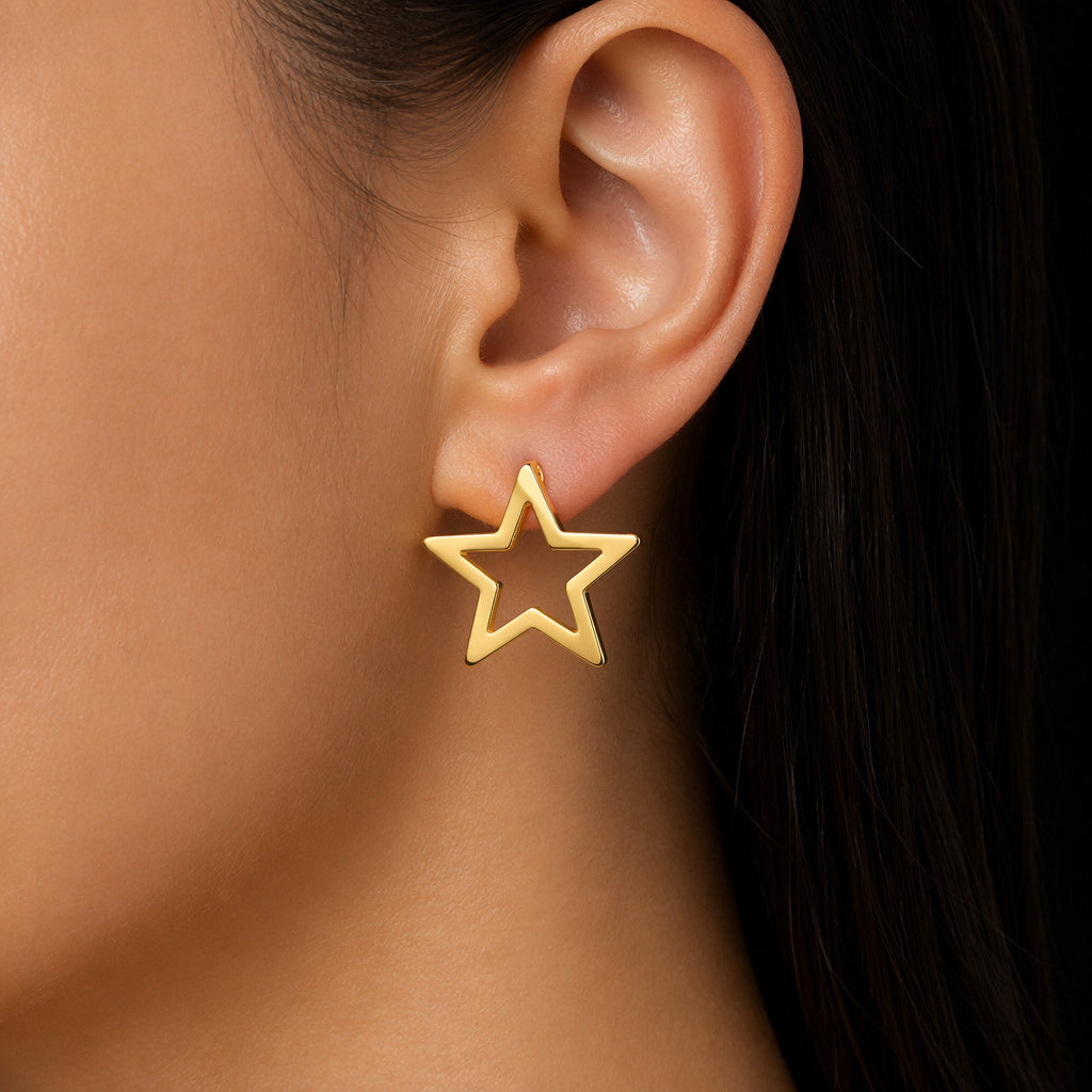 Star Hoop Earring Set