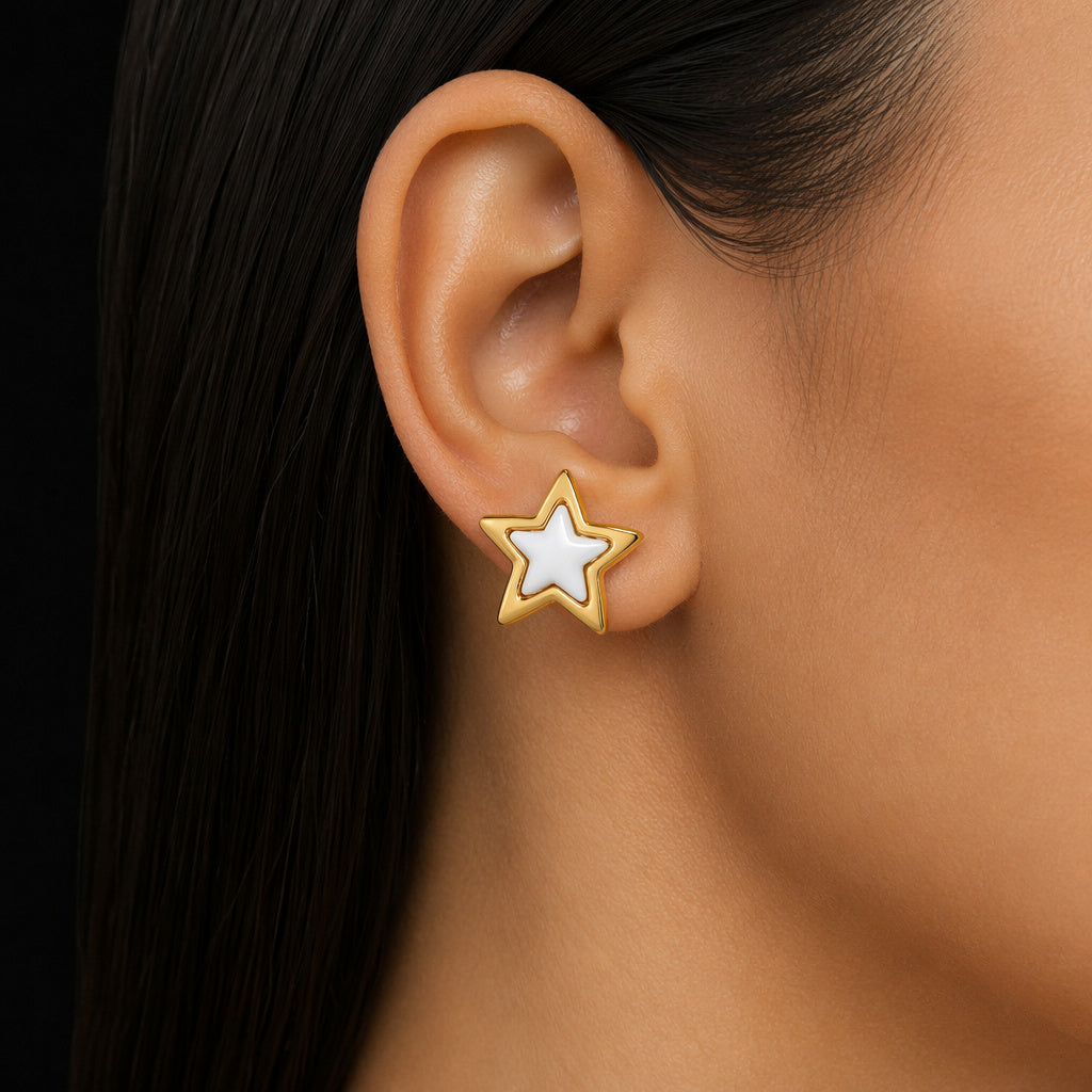 Star Hoop Earring Set