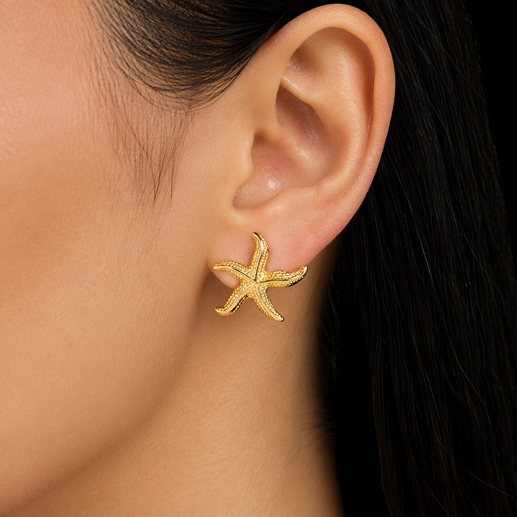 Starfish Hoop Earring Set