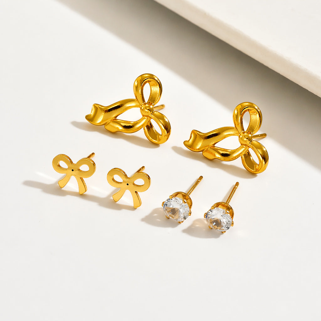 Bow Knot Earring Set