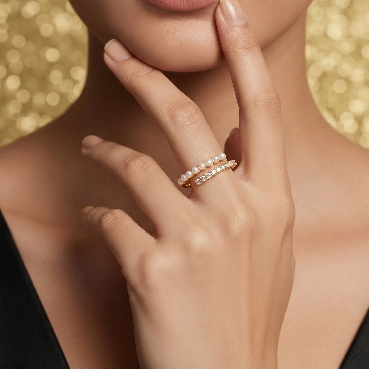Pearl Wrap Open Ring