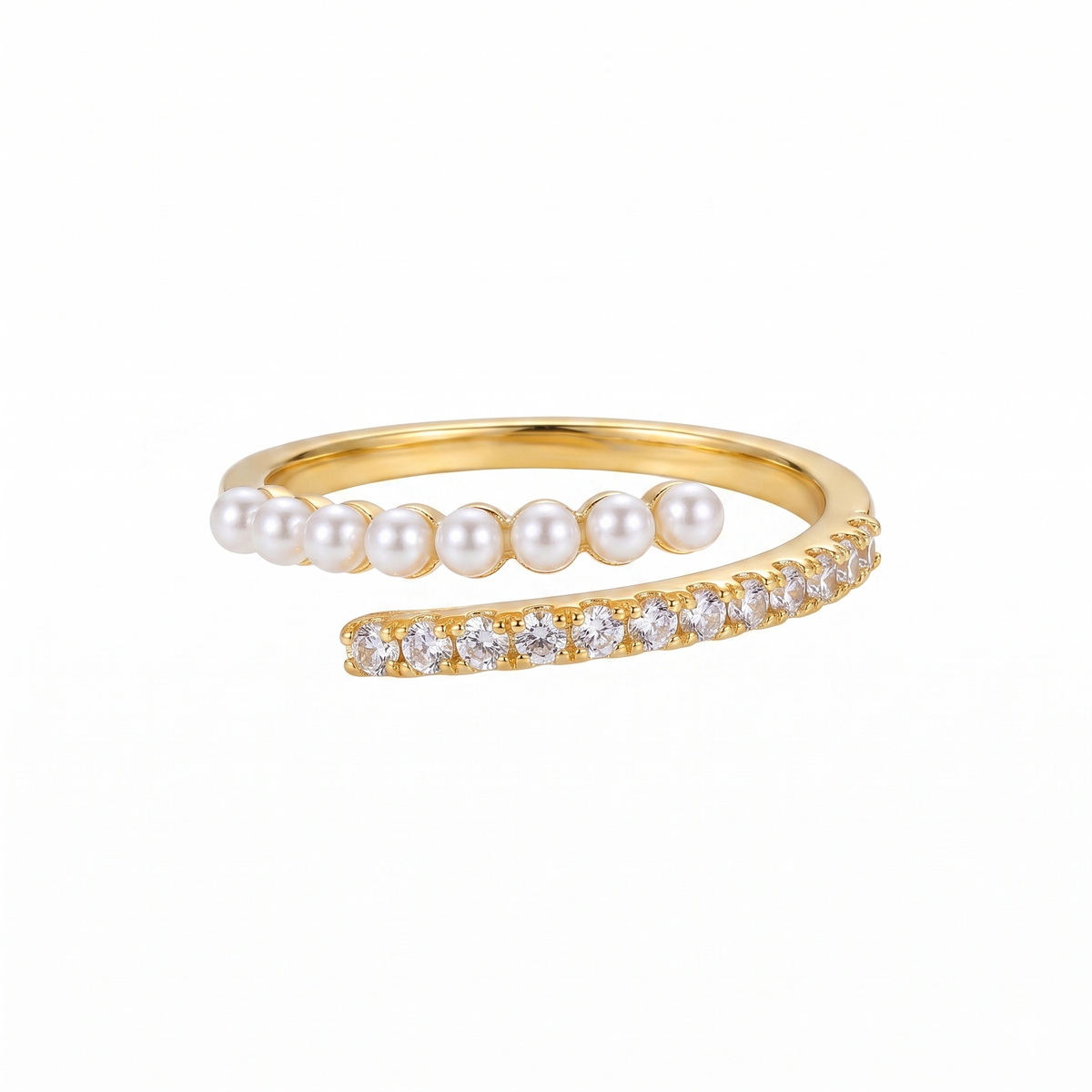 Pearl Wrap Open Ring