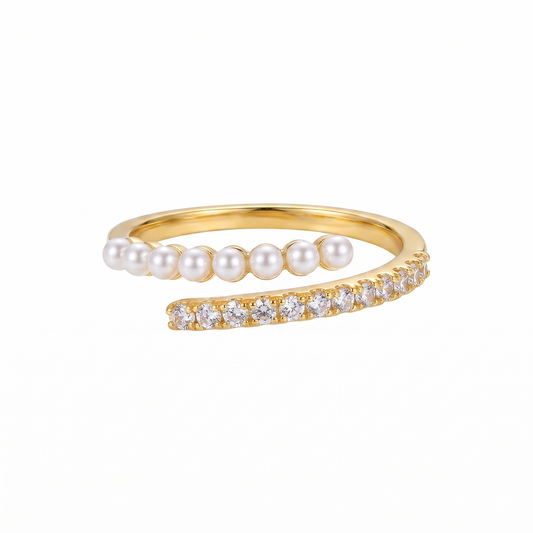 Pearl Wrap Open Ring