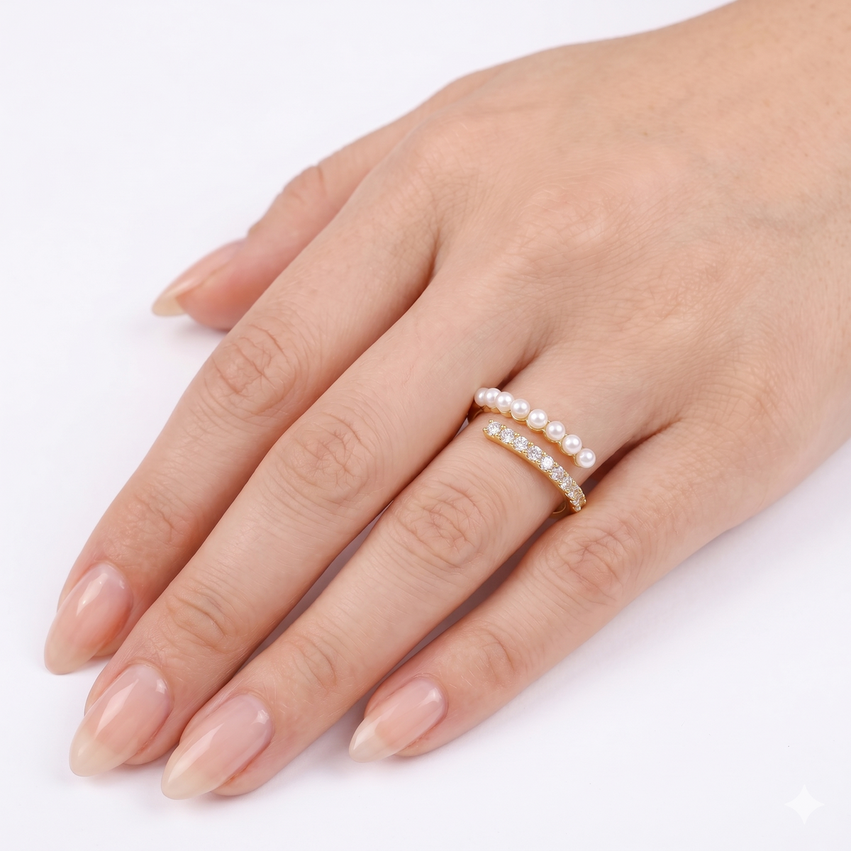 Pearl Wrap Open Ring