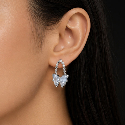 Blue Butterfly Earring Set