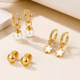 Star Charm Drop Earring Set
